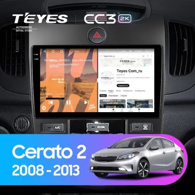 Штатная магнитола Teyes CC3 2K 4/32 Kia Cerato 2 TD (2008-2013) F4