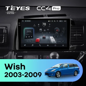 Штатная магнитола Teyes CC4 Pro 12/256 Toyota Wish (2003-2009) F1 Правый руль