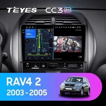 Штатная магнитола Teyes CC3 2K 360 6/128 Toyota RAV4 2 CA20 CA20W XA20 (2003-2005) F4