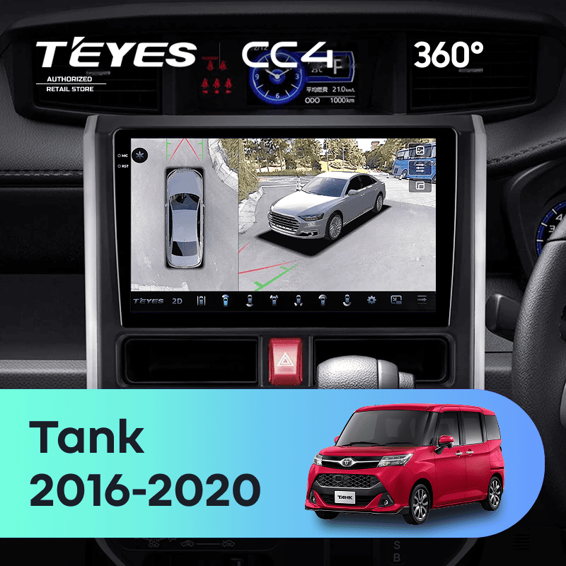 Штатная магнитола Teyes CC4 360 6/64 Toyota Tank (2016-2020) Правый руль