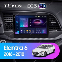 Штатная магнитола Teyes CC3 2K 6/128 Hyundai Elantra 6 (2015-2018) Тип-B