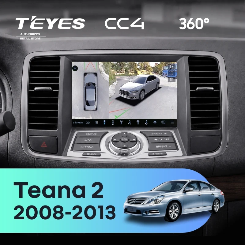 Штатная магнитола Teyes CC4 360 8/128 Nissan Teana 2 J32 (2008-2013) F2 Тип-B