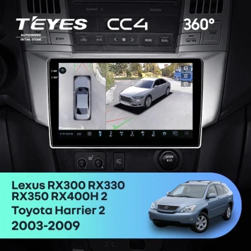 Штатная магнитола Teyes CC4 360 8/128 Toyota Harrier (2003-2009) F1