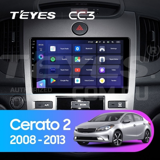 Штатная магнитола Teyes CC3 4/32 Kia Cerato 2 TD (2008-2013) F2 — 