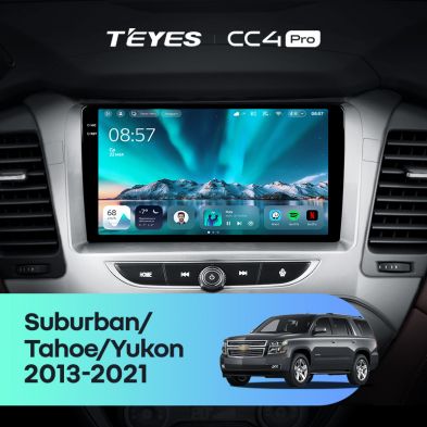 Штатная магнитола Teyes CC4 Pro 8/128 Chevrolet Tahoe K2UC (2013-2021)