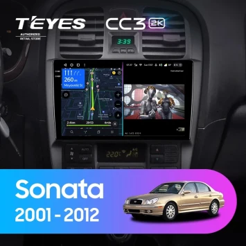 Штатная магнитола Teyes CC3 2K 360 6/128 Hyundai Sonata EF рестайлинг (2001-2012)