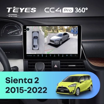 Штатная магнитола Teyes CC4 Pro 360 8/128 Toyota Sienta 2 XP170 (2015-2022)