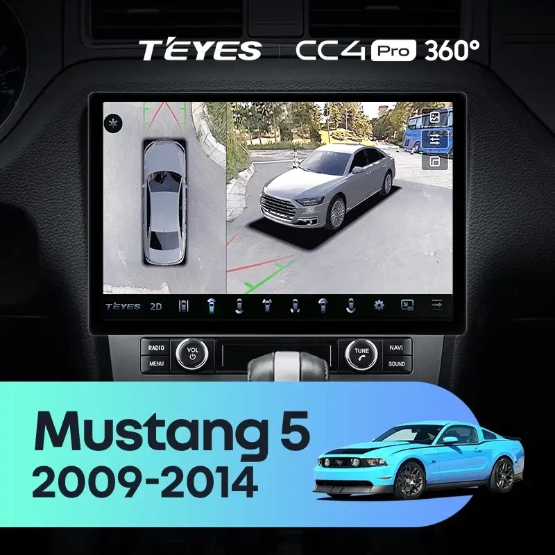Штатная магнитола Teyes CC4 Pro 360 12/256 Ford Mustang 5 S-197 (2009-2014) F1 (13")