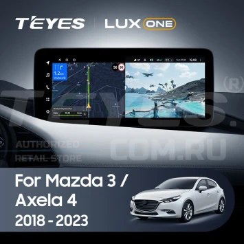 Штатная магнитола Teyes LUX ONE 6/128 Mazda Axela 4 (2018-2023) Тип-A Правый руль