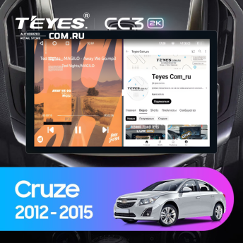 Штатная магнитола Teyes CC3 2K 360 6/128 Chevrolet Cruze J300 J308 (2012-2015) (13") (черная)