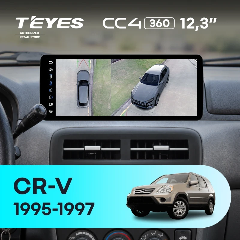 Штатная магнитола Teyes CC4 12.3" 360 8/128 Honda CR-V (1995-1997)