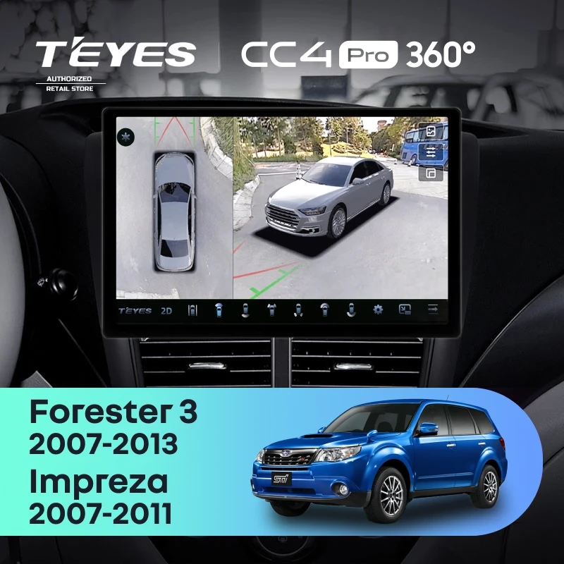Штатная магнитола Teyes CC4 Pro 360 8/128 Subaru Impreza GH GE (2007-2013) (11")