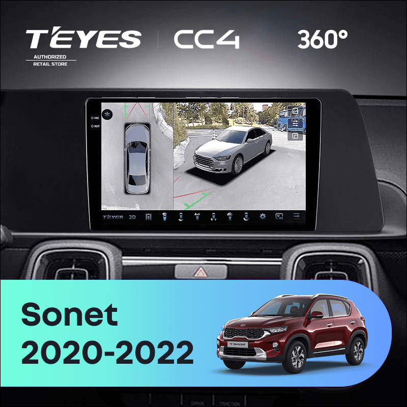 Штатная магнитола Teyes CC4 360 6/64 Kia Sonet (2020-2022)