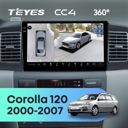Штатная магнитола Teyes CC4 360 6/64 Toyota Corolla 120 (2000-2007) (черная) F1