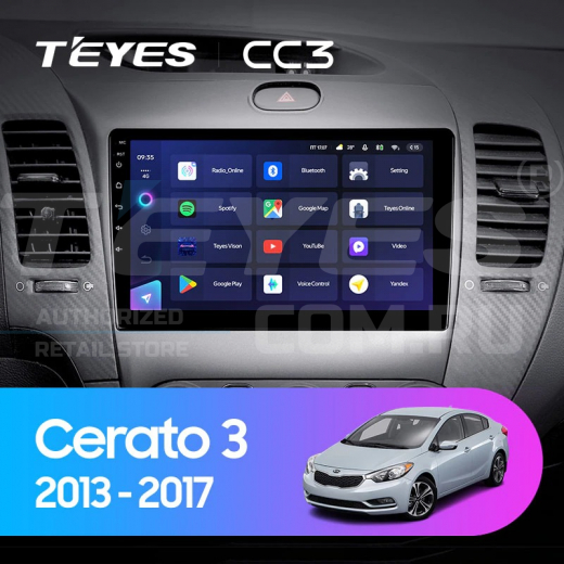 Штатная магнитола Teyes CC3 4/32 Kia Cerato 3 YD (2013-2017) Тип-AB — 