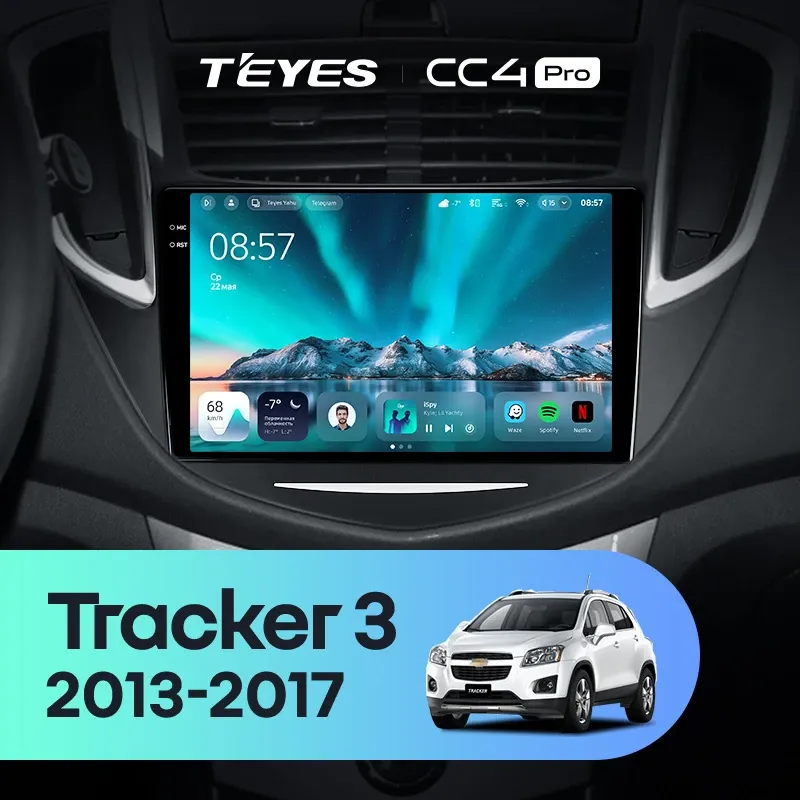 Штатная магнитола Teyes CC4 Pro 8/128 Chevrolet Tracker 3 (2013-2017) F1