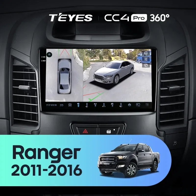 Штатная магнитола Teyes CC4 Pro 360 12/256 Ford Ranger (2011-2016) F2