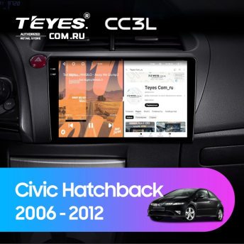 Штатная магнитола Teyes CC3L 4/32 Honda Civic Hatchback (2006-2012)