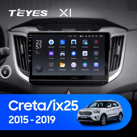 Штатная магнитола Teyes X1 4G 2/32 Hyundai Creta (2015-2019) — 