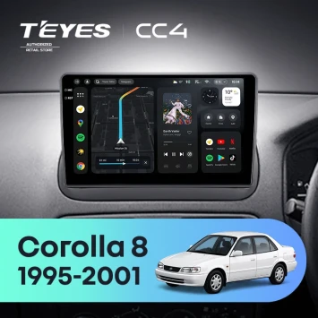 Штатная магнитола Teyes CC4 8/128 Toyota Corolla 8 E110 (1995-2001) (0din) Правый руль