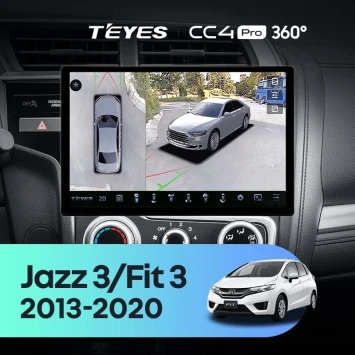 Штатная магнитола Teyes CC4 Pro 8/128 Honda Jazz 3 (2015-2020) Тип-A (13")