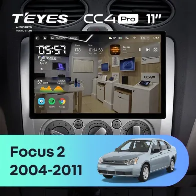 Штатная магнитола Teyes CC4 Pro 360 12/256 Ford Focus 2 Mk 2 (2004-2011) F1 (11")