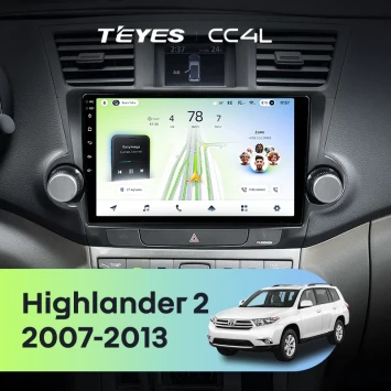 Штатная магнитола Teyes CC4L 4/64 Toyota Highlander 2 XU40 (2007-2013) F2 10"