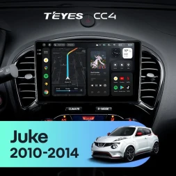Штатная магнитола Teyes CC4 8/128 Nissan Juke (2010-2014) Тип-A