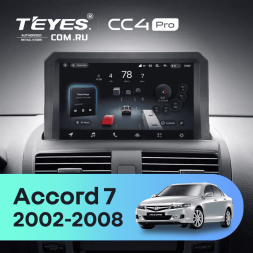 Штатная магнитола Teyes CC4 Pro 8/128 Honda Accord 7 (2002-2008) F1 (0din)