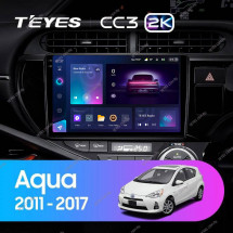 Штатная магнитола Teyes CC3 2K 4/64 Toyota Aqua (2011-2017)