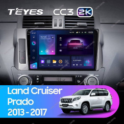 Штатная магнитола Teyes CC3 2K 6/128 Toyota Land Cruiser Prado 150 (2013-2017)