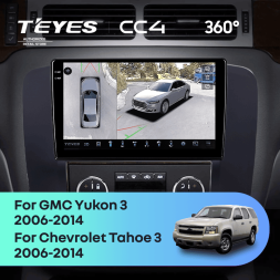 Штатная магнитола Teyes CC4 360 8/128 Chevrolet Tahoe (2006-2014) (Черная)