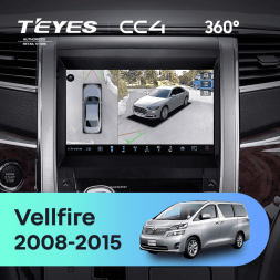 Штатная магнитола Teyes CC4 360 8/128 Toyota Vellfire (2008-2015)