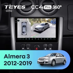 Штатная магнитола Teyes CC4 Pro 360 8/128 Nissan Almera 3 G15 (2012-2019) F2