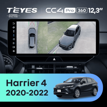 Штатная магнитола Teyes CC4 Pro 12.3" 360 8/128 Toyota Harrier 4 XU80 (2020-2022)