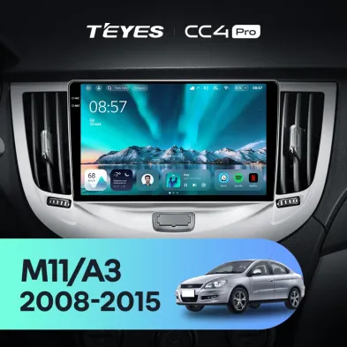 Штатная магнитола Teyes CC4 Pro 12/256 Chery M11 A3 (2008-2015)