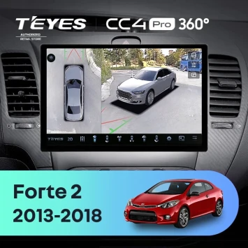Штатная магнитола Teyes CC4 Pro 360 12/256 Kia Forte 2 (2013-2018) F1 Тип-AB (13")