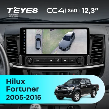 Штатная магнитола Teyes CC4 12.3" 360 8/128 Toyota Hilux (2005-2015) (с конд., без кнопок на руле)