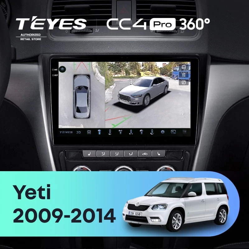Штатная магнитола Teyes CC4 Pro 360 8/128 Skoda Yeti 5L (2009-2014)