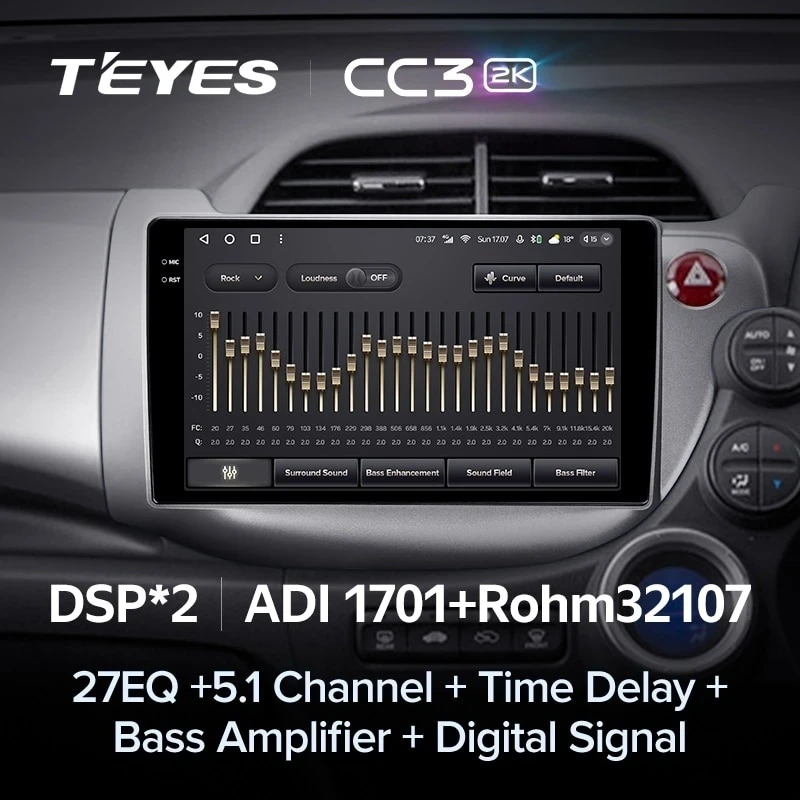 Штатная магнитола Teyes CC3 2K 4/32 Honda Jazz 2 GG (2007-2014) Правый руль