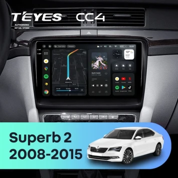 Штатная магнитола Teyes CC4 6/64 Skoda Superb 2 B6 (2008-2015)