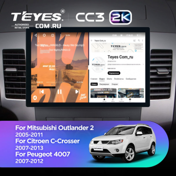 Штатная магнитола Teyes CC3 2K 6/128 Citroen C-Crosser 1 (2007-2013) Тип-A (11")
