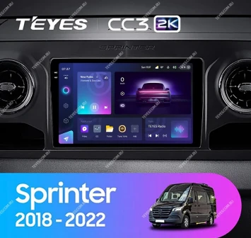 Штатная магнитола Teyes CC3 2K 4/64 Mercedes-Benz Sprinter (2018-2022) F1