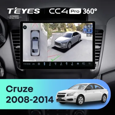 Штатная магнитола Teyes CC4 Pro 360 8/128 Chevrolet Cruze J300 (2008-2014) (13")