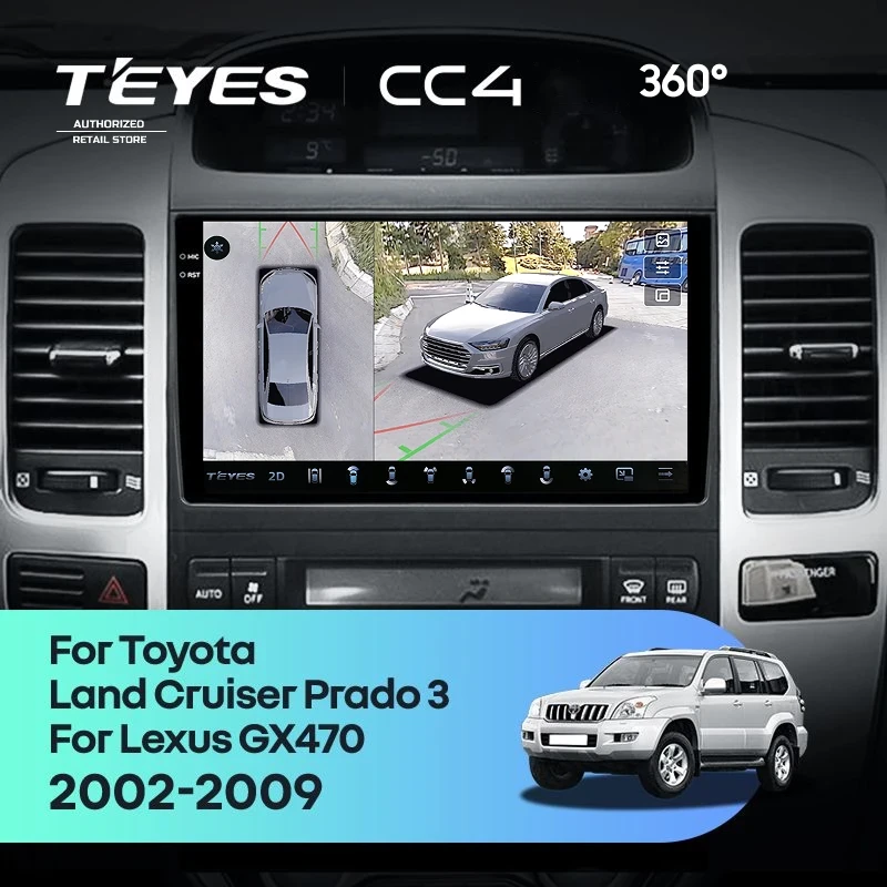 Штатная магнитола Teyes CC4 360 8/128 Toyota Land Cruiser Prado 120 (2002-2009) F3