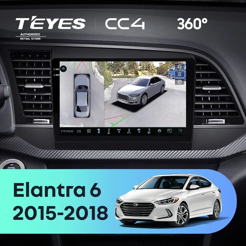 Штатная магнитола Teyes CC4 360 8/128 Hyundai Elantra 6 (2015-2018) Тип-A
