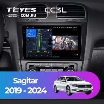 Штатная магнитола Teyes CC3L 4/32 Volkswagen Sagitar (2019-2024)