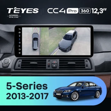 Штатная магнитола Teyes CC4 Pro 12.3" 360 12/256 BMW 5-Series F10 F11 (NBT) (2013-2017) Universal