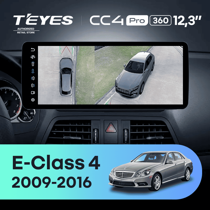 Штатная магнитола Teyes CC4 Pro 12.3" 360 8/128 Mercedes-Benz E-Class 4 W212 S207 A207 S212 C207 (NTG 4.5) (2009-2016) Universal