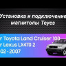 Штатная магнитола Teyes CC3 2K 4/32 Toyota Land Cruiser Prado J120 (2004-2009) F1 Тип-B (11 дюймов)